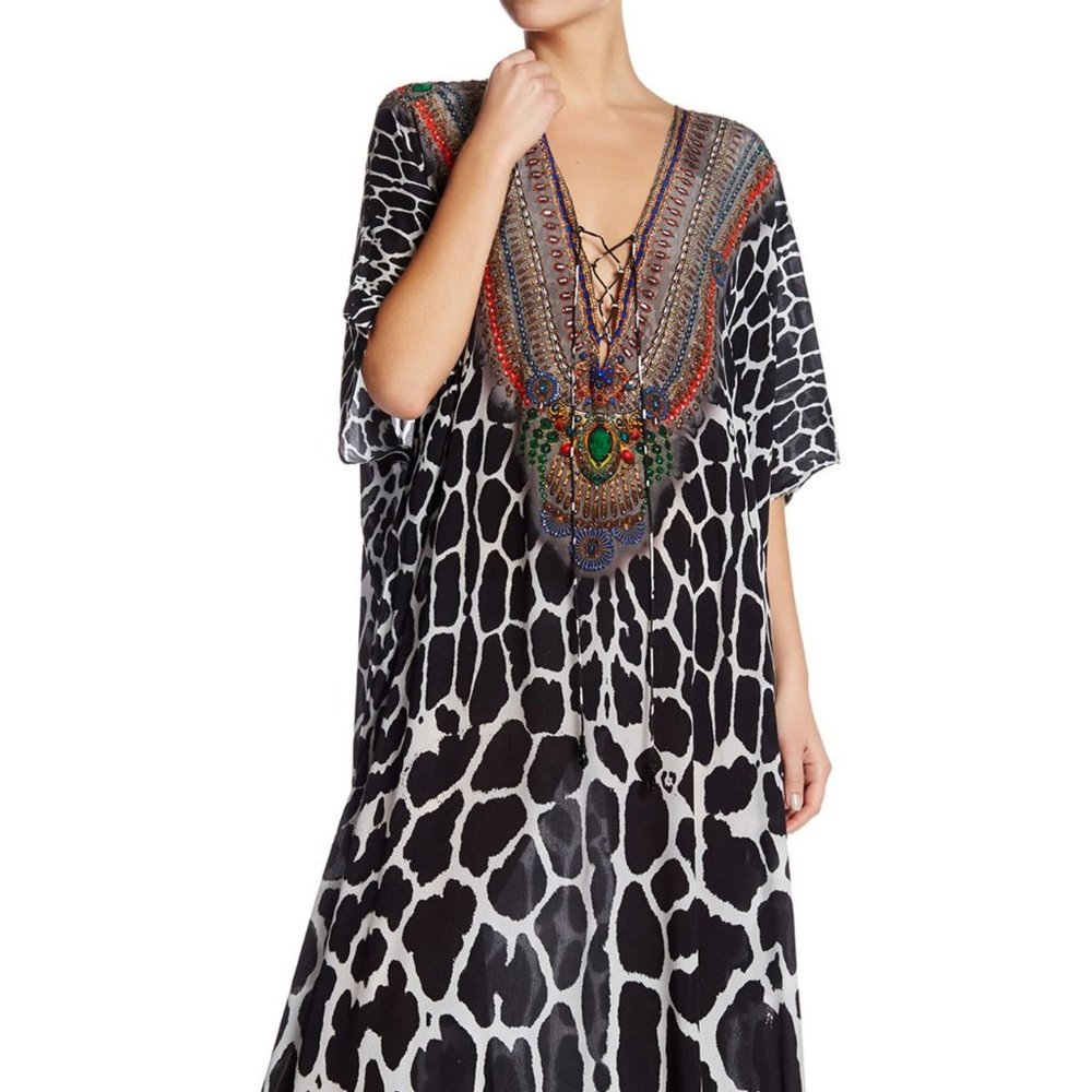 Authentic Shahida Parides Kaftan Dress For Sale - Designer Kaftan